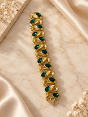 Gold-Tone Faceted Accent Necklace & Bracelet Set