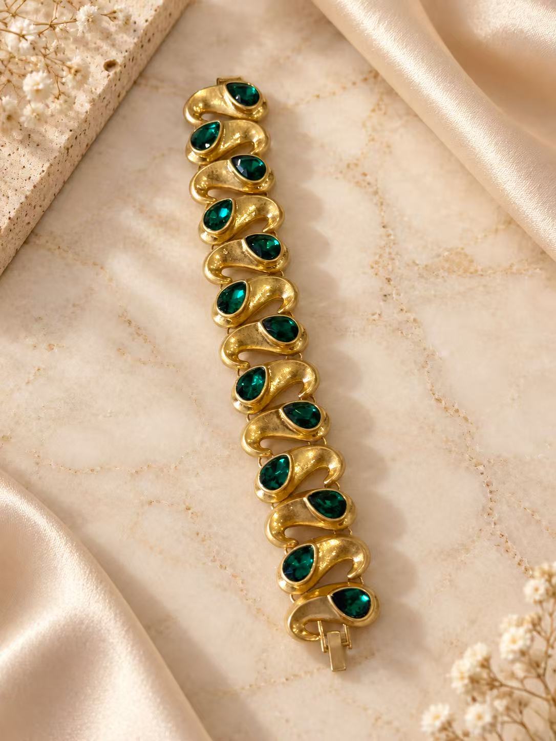 Gold-Tone Faceted Accent Necklace & Bracelet Set