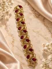 Gold-Tone Faceted Accent Necklace & Bracelet Set