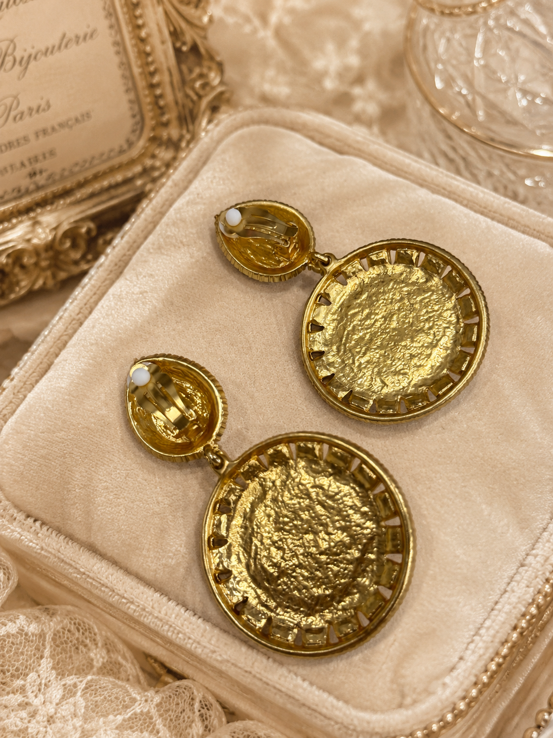 Back view showing clip-on earring mechanism