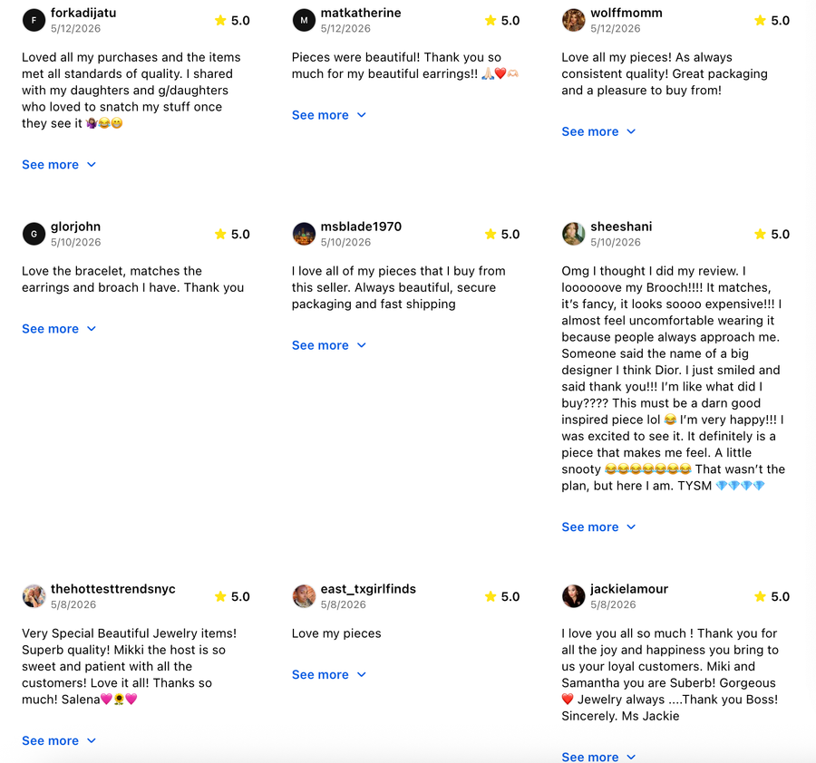 Whatnot customer review showing service and packaging feedback